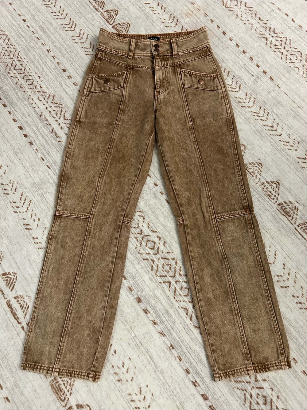 BDG Women's Straight-Leg Washed Brown Jeans